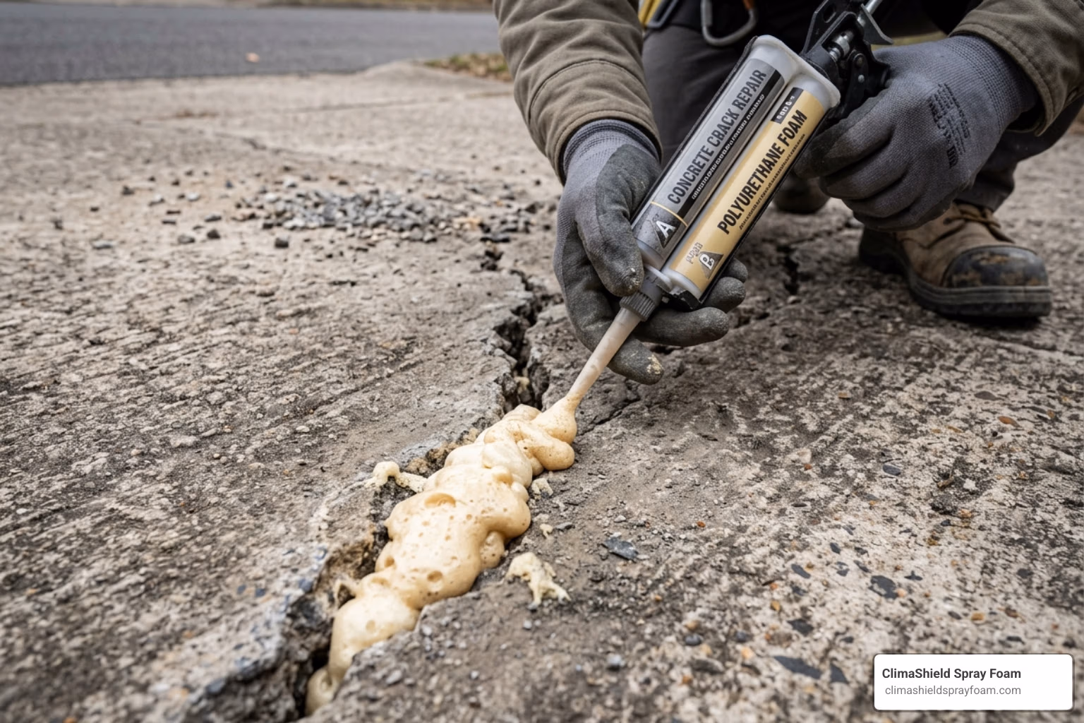 expanding foam for concrete cracks